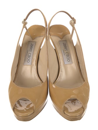 Jimmy Choo Patent Leather Slingback Sandals