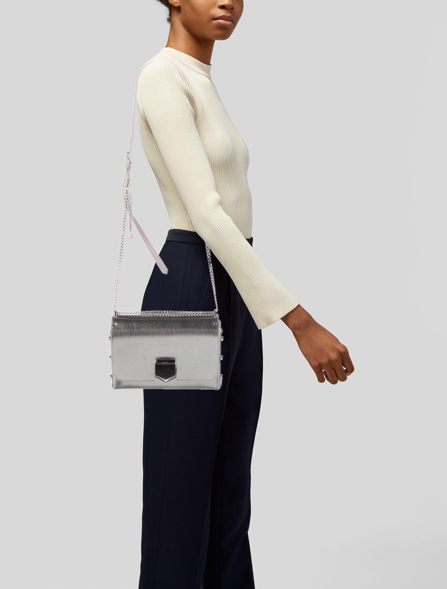 Jimmy Choo Metallic Lockett Crossbody Bag Metallic Crossbody Bags