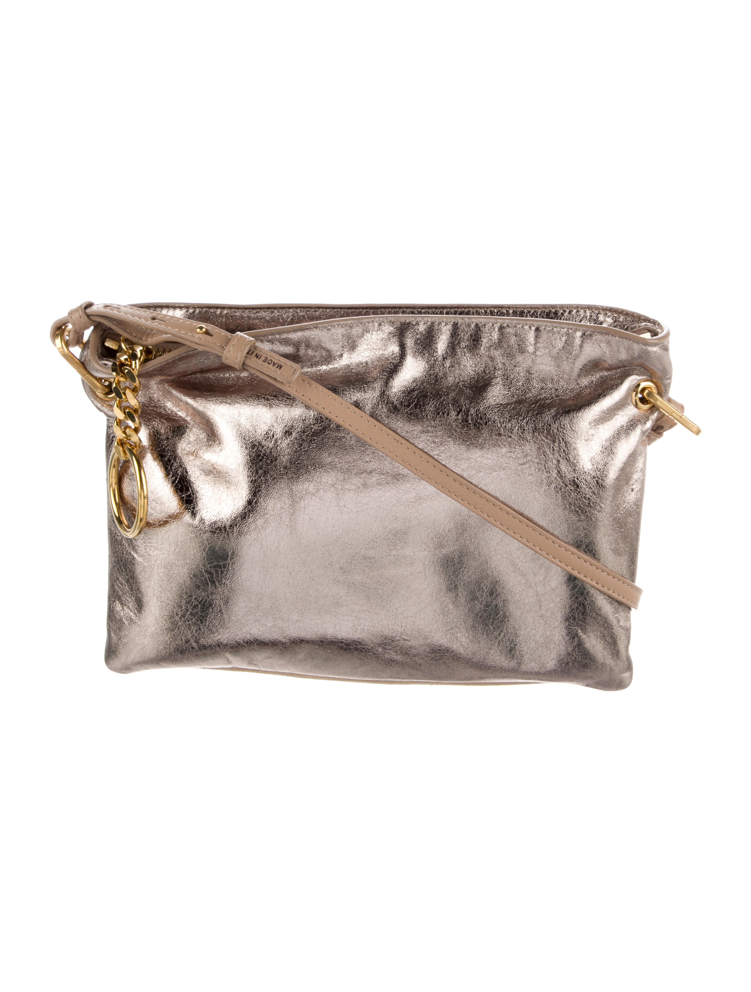 Jimmy Choo Leather Metallic Crossbody Bag Metallic Crossbody Bags