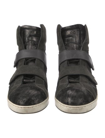 Jimmy Choo Suede Wedge Sneakers