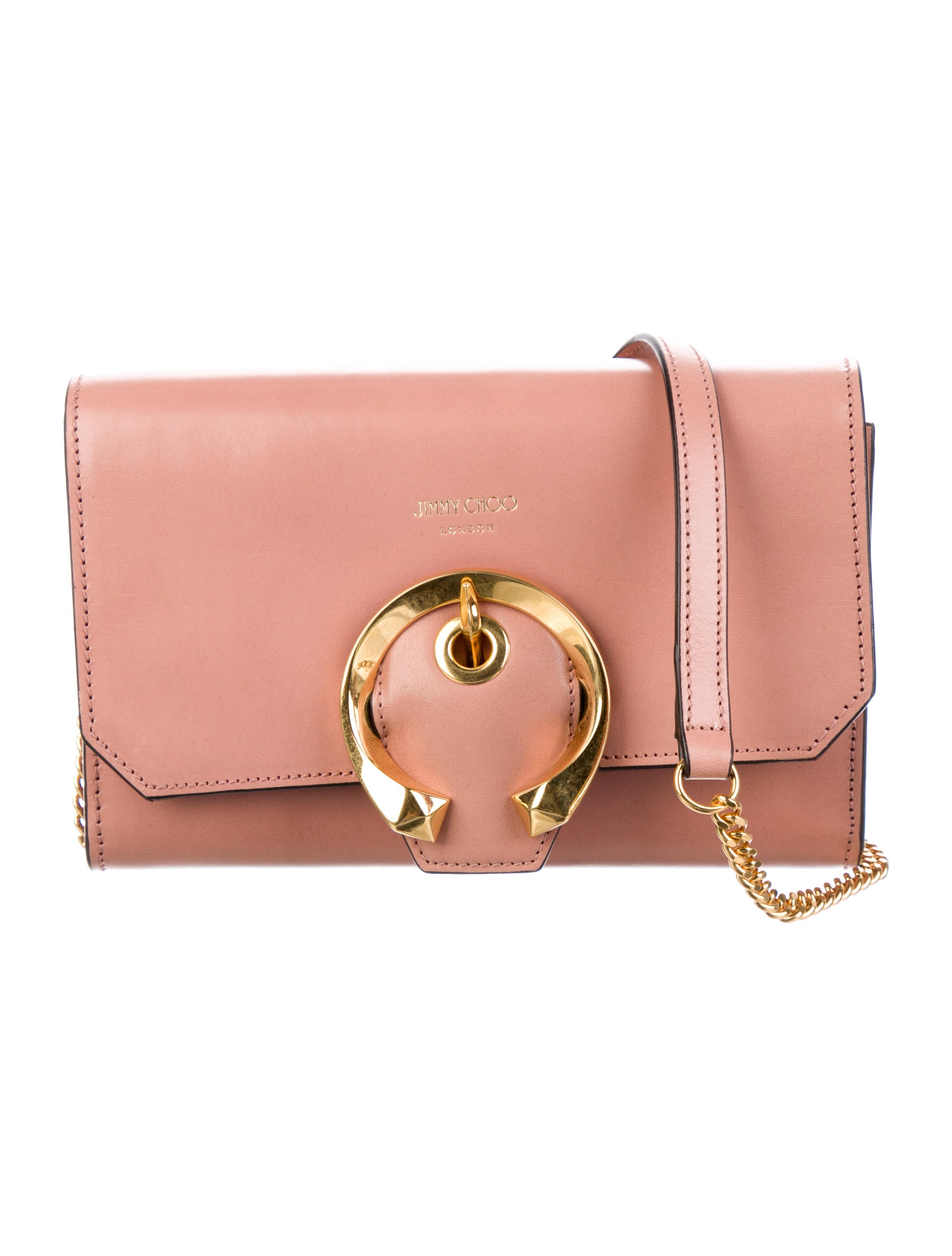 Jimmy Choo Leather Madeline Shoulder Bag Pink Crossbody Bags