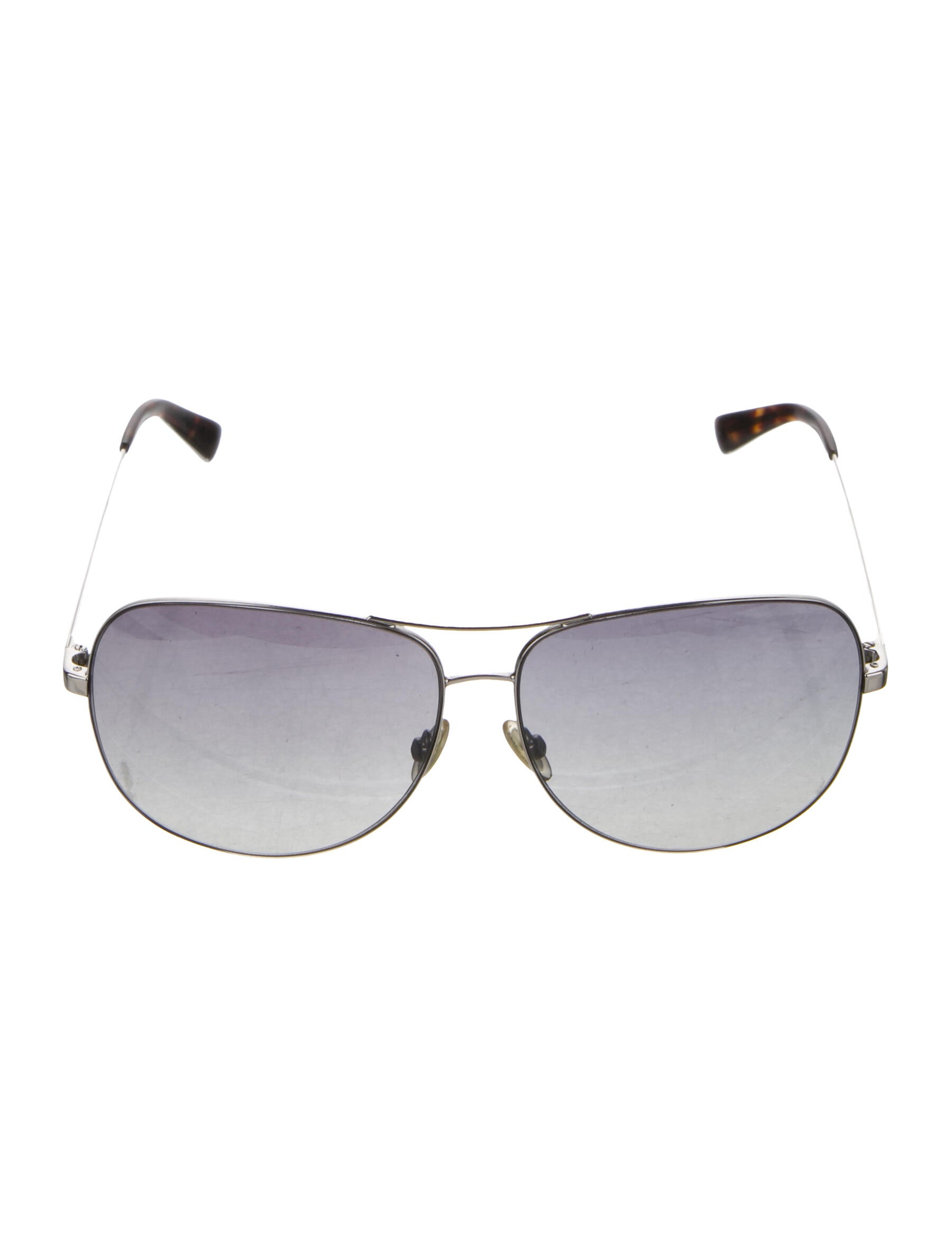 Jimmy Choo Baba Aviator Sunglasses Silver Sunglasses, Accessories