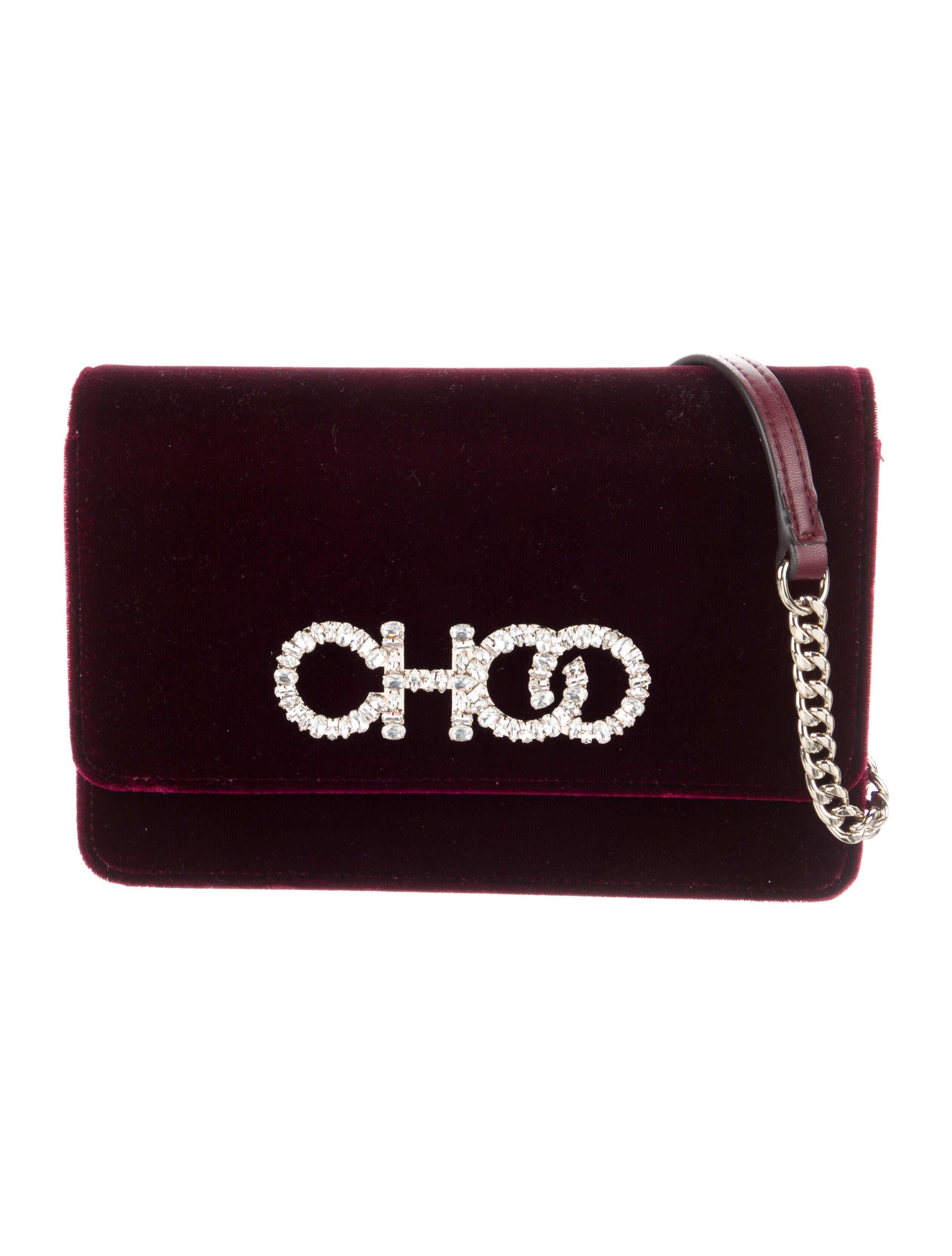 Jimmy Choo Velvet Crystal-Embellished Kalina Crossbody Bag