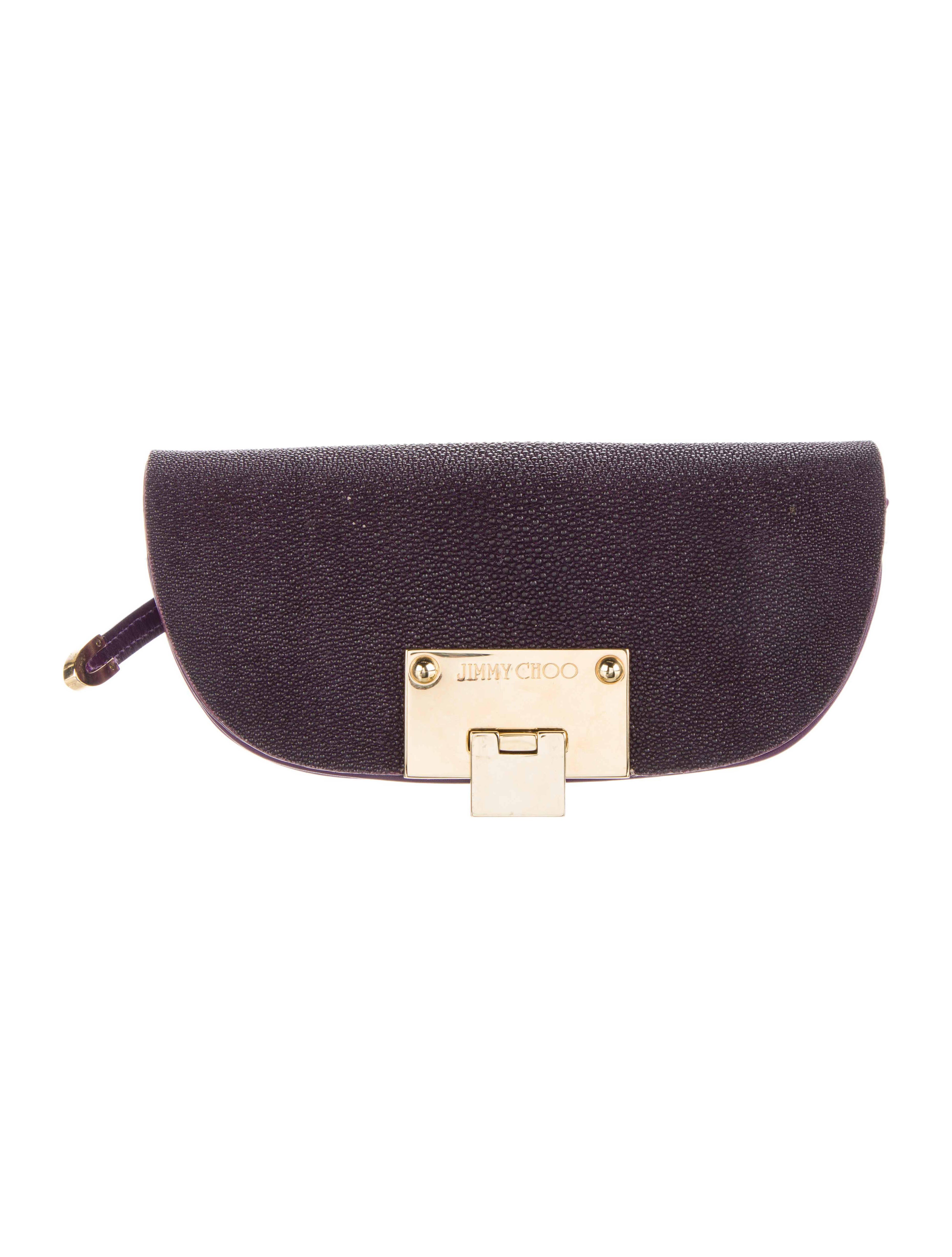 Jimmy Choo Rosetta Clutch Purple Clutches, Handbags JIM26095 The