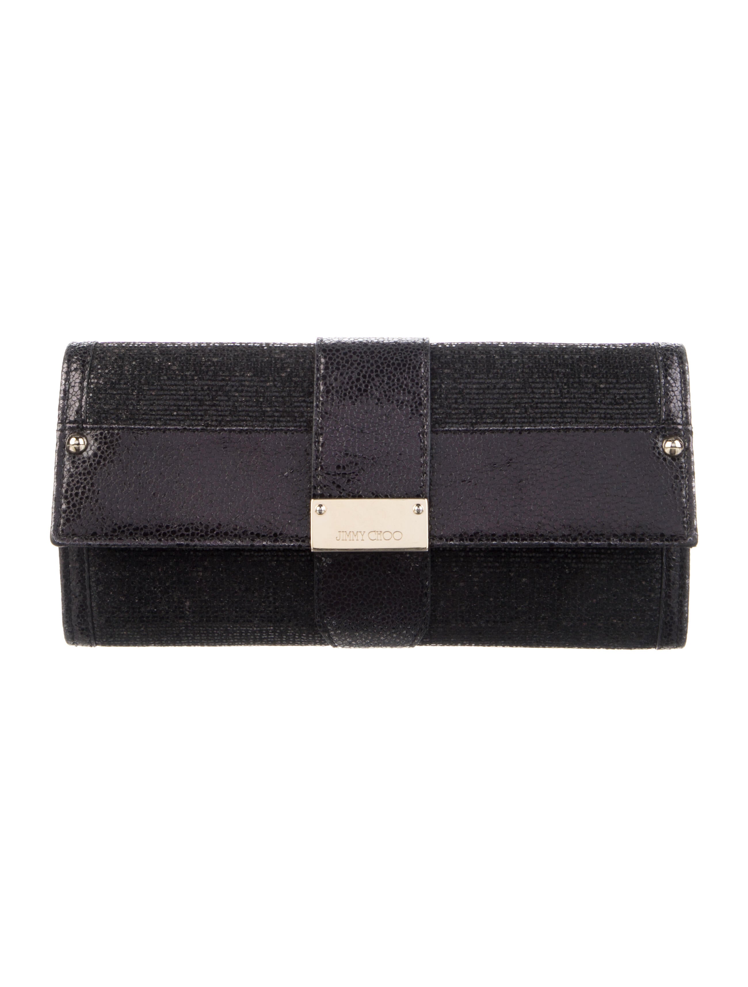 Jimmy Choo Glitter Reese Clutch Black Clutches, Handbags JIM340199 The RealReal