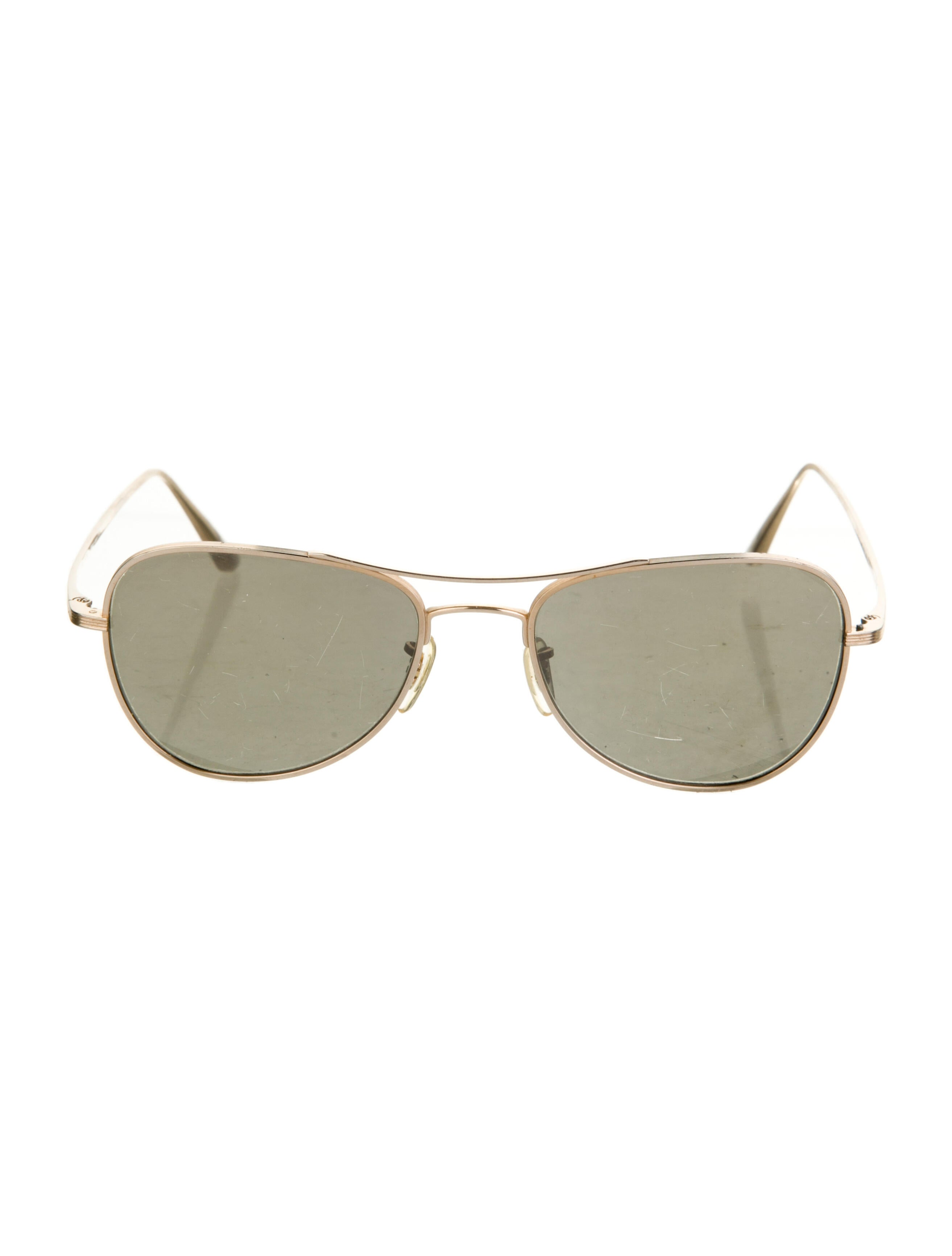 Jimmy Choo Aviator Tinted Sunglasses Gold Sunglasses, Accessories