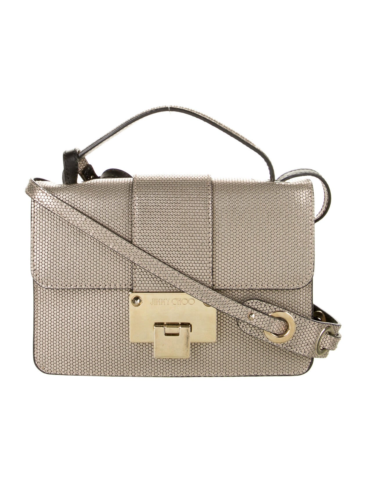 Jimmy Choo Rebel Leather Crossbody Bag Gold Crossbody Bags, Handbags