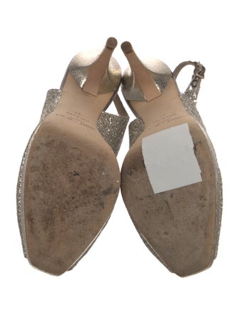 Jimmy Choo Leather Printed Slingback Sandals