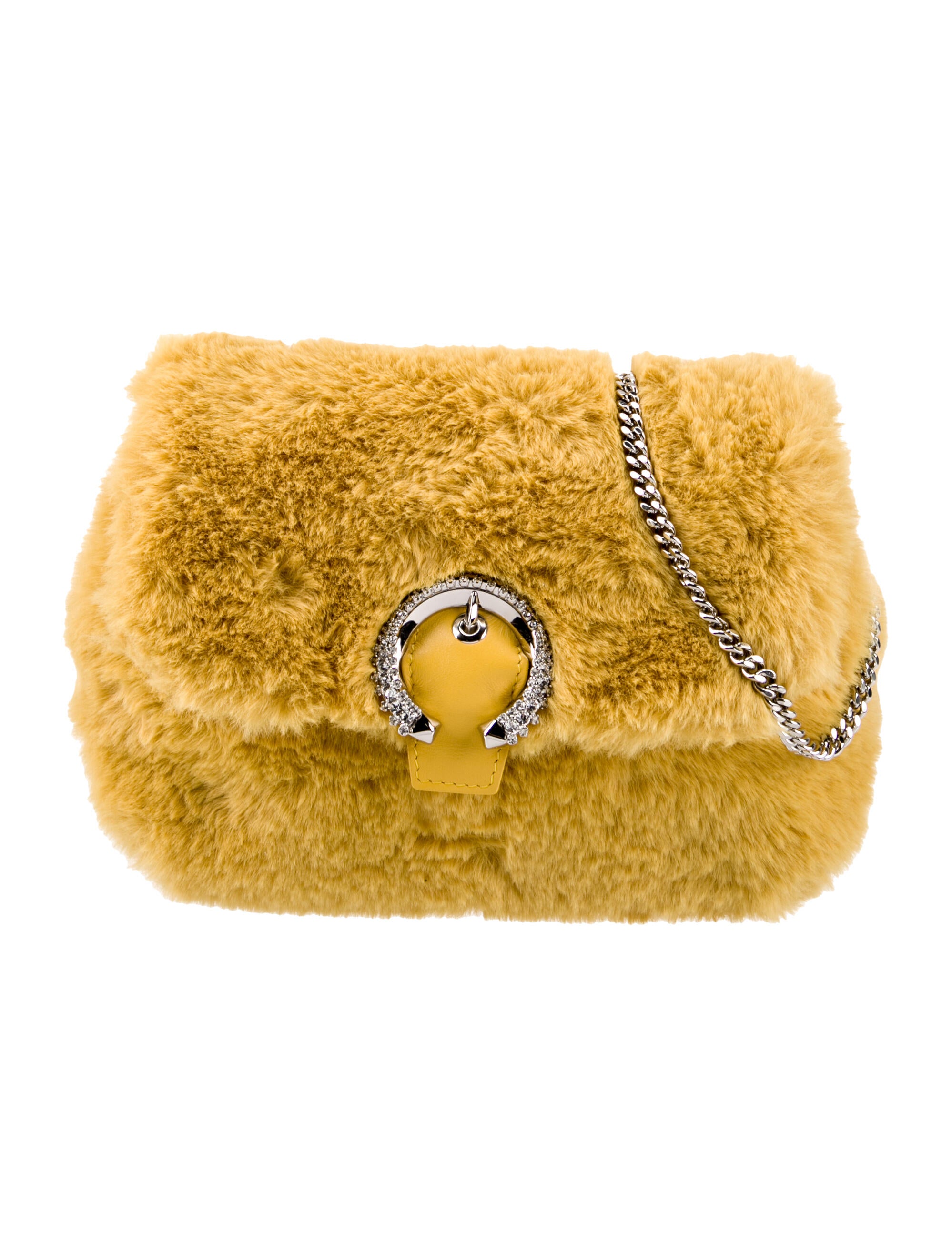 Jimmy Choo Faux Fur Crossbody Bag Yellow Crossbody Bags, Handbags