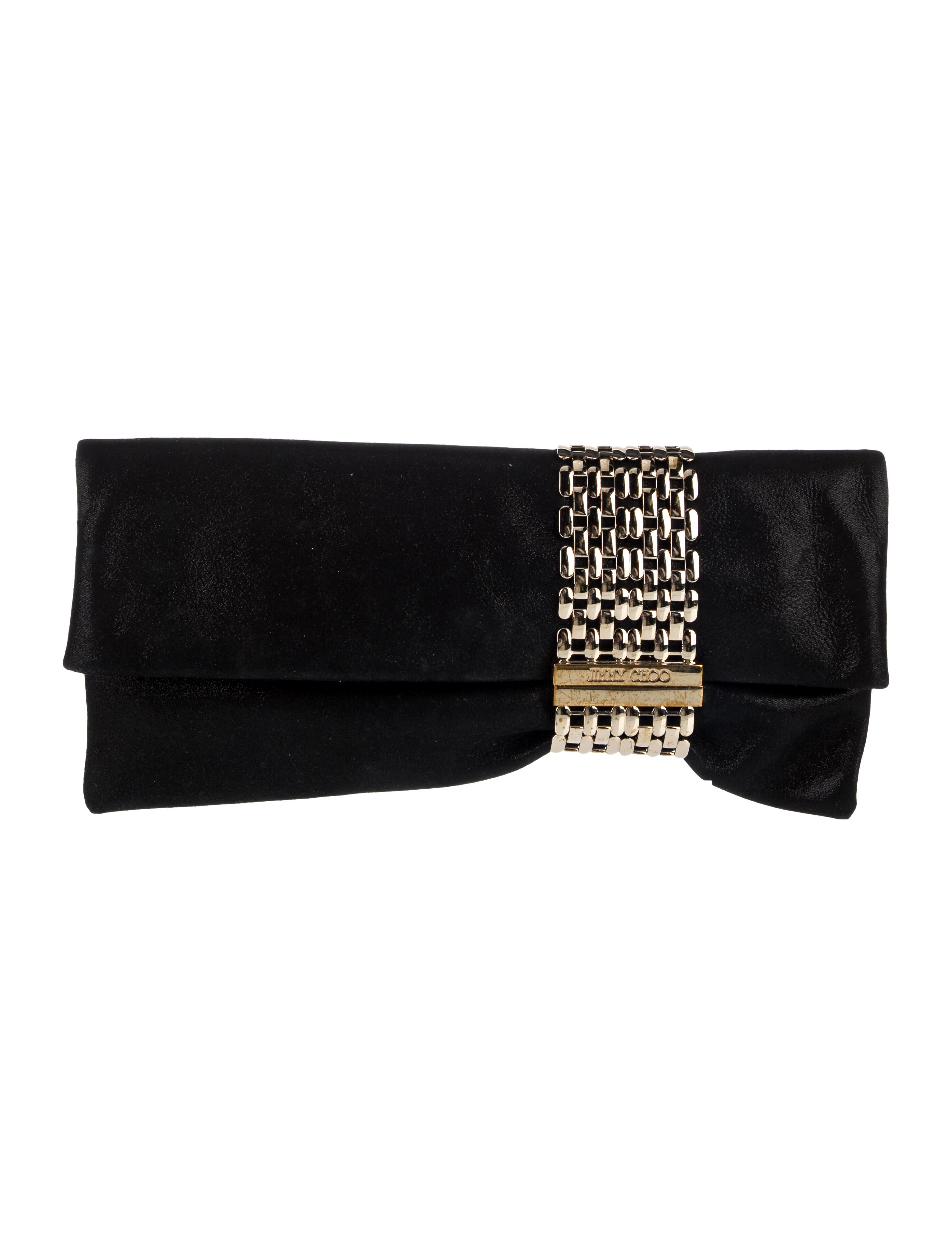 Jimmy Choo Chandra Glitter Suede Clutch Black Clutches, Handbags JIM366187 The RealReal