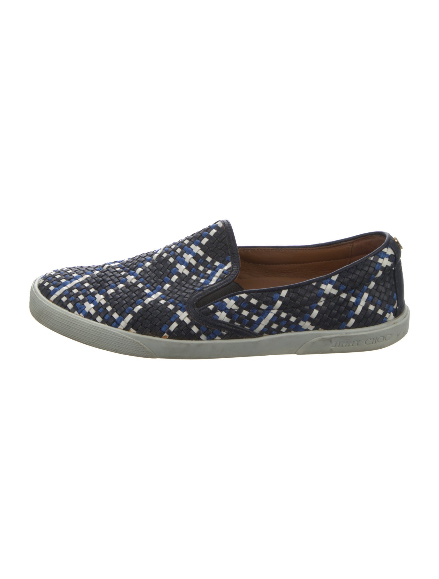 Jimmy Choo Leather Printed Sneakers - Blue Sneakers, Shoes - JIM373105 ...