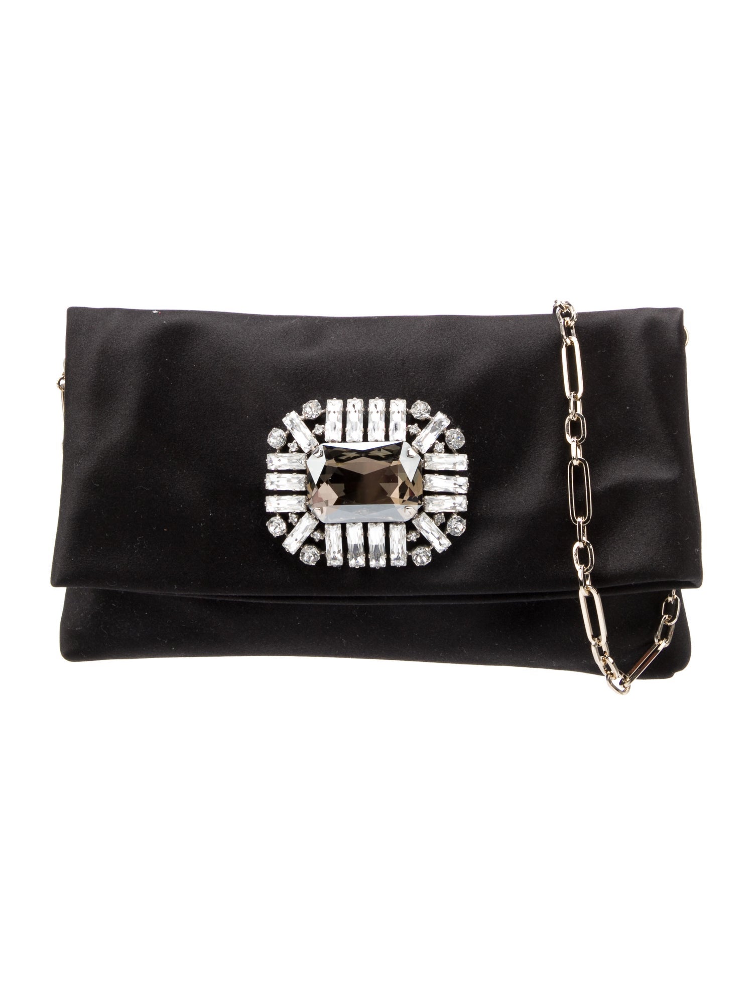 Jimmy Choo CrystalEmbellished Titania Evening Bag Black Evening Bags