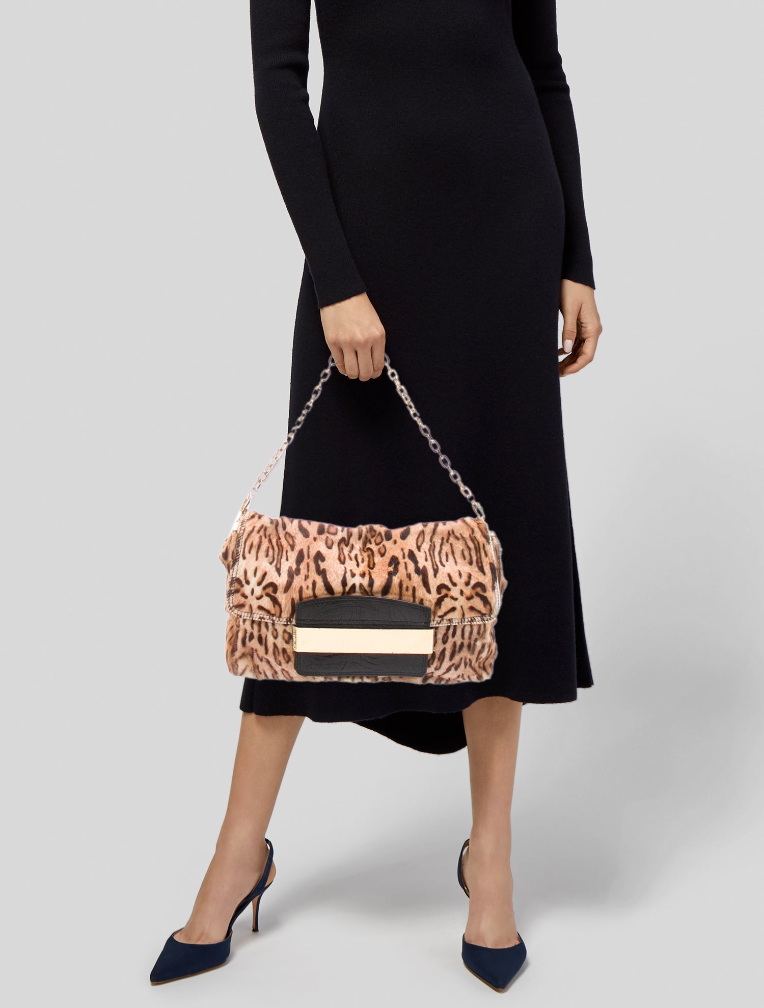 Jimmy Choo Pony Hair Shoulder Bag Brown Shoulder Bags, Handbags