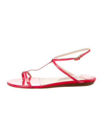 Jimmy Choo Sandals Patent Leather T-Strap Us9, It39 | 9