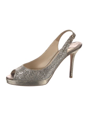 Jimmy Choo Snakeskin Slingback Pumps