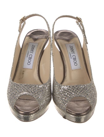 Jimmy Choo Snakeskin Slingback Pumps