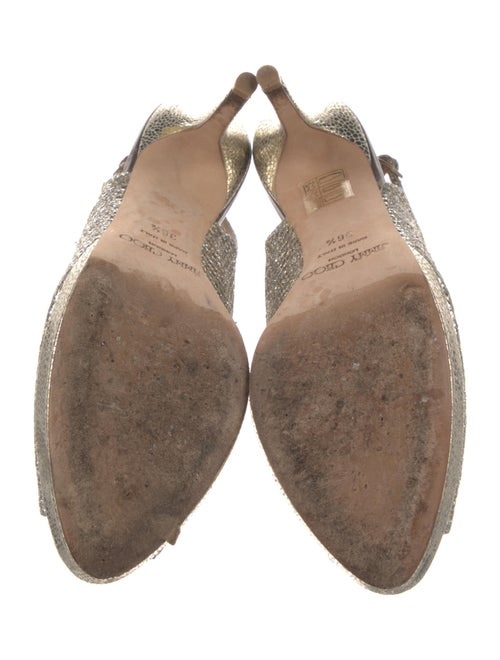 Jimmy Choo Snakeskin Slingback Pumps