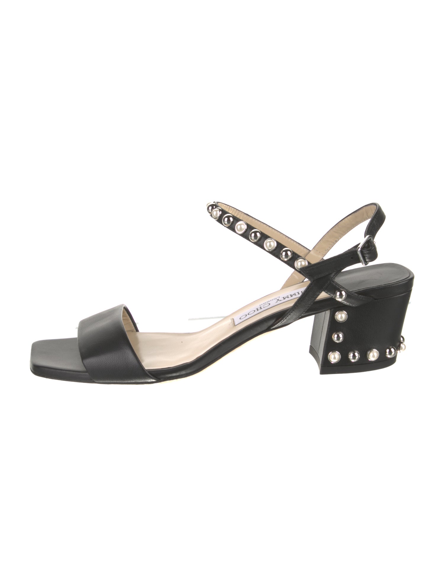 Jimmy Choo Leather Sandals Black Sandals, Shoes JIM380281 The