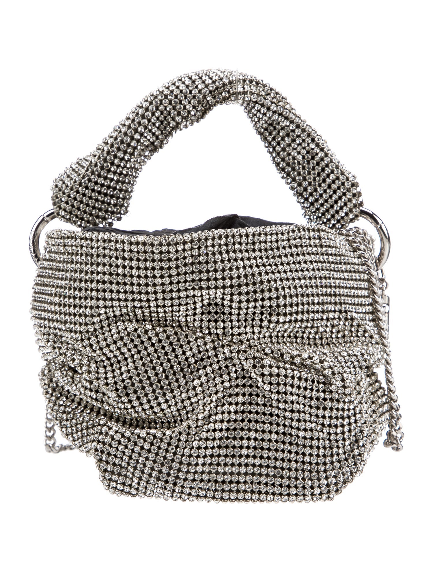 Jimmy Choo Crystal Embellished Bonny Evening Bag Metallic Evening