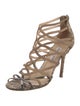 Jimmy Choo Suede Animal Print Sandals