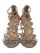 Jimmy Choo Suede Animal Print Sandals