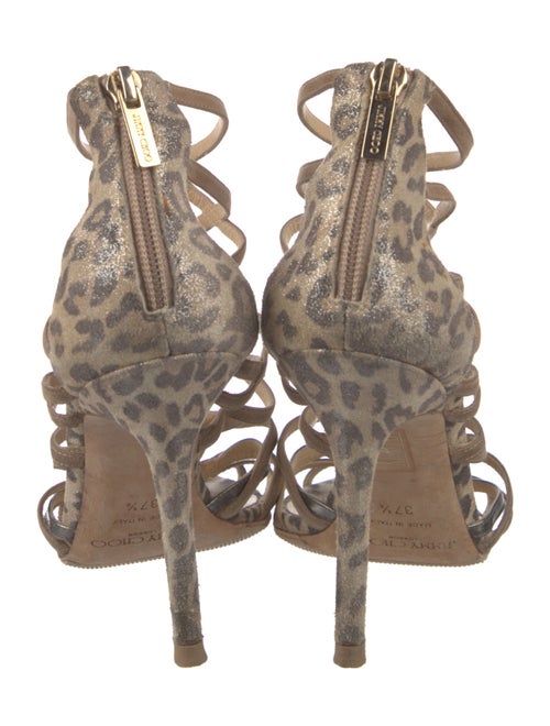 Jimmy Choo Suede Animal Print Sandals