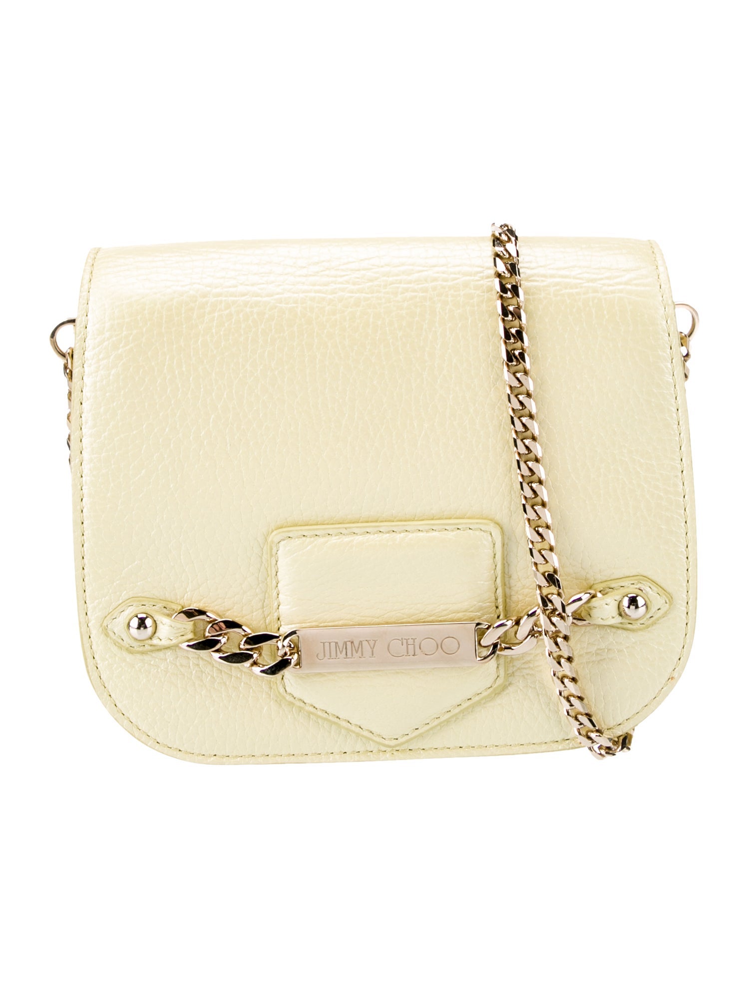 Jimmy Choo Leather Shadow Crossbody Bag Yellow Crossbody Bags
