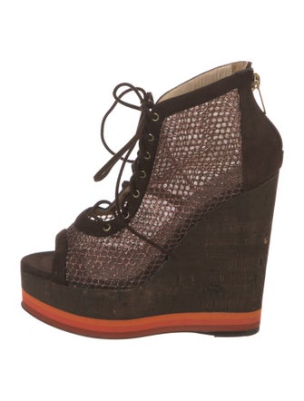 Jimmy Choo Colorblock Pattern Glitter Accents Pumps