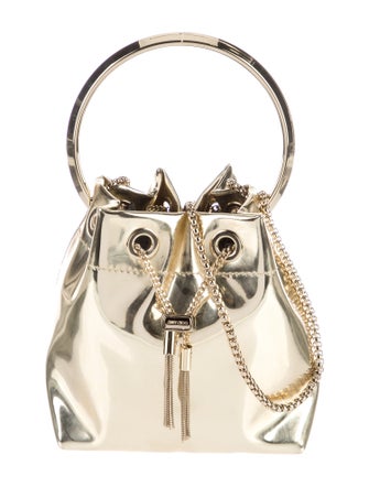 Jimmy Choo Metallic Bon Bon Bucket Bag