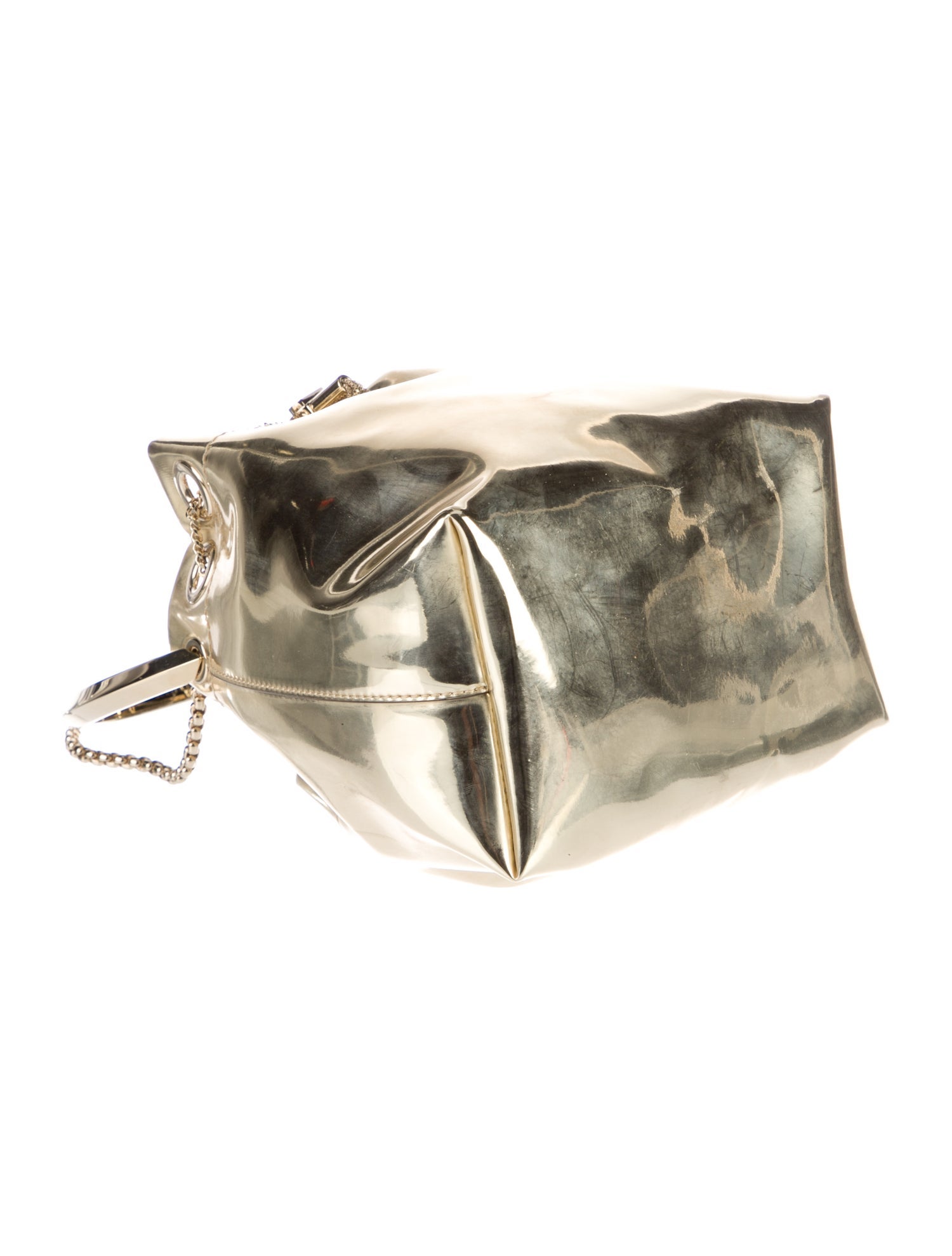 Jimmy Choo Metallic Bon Bon Bucket Bag