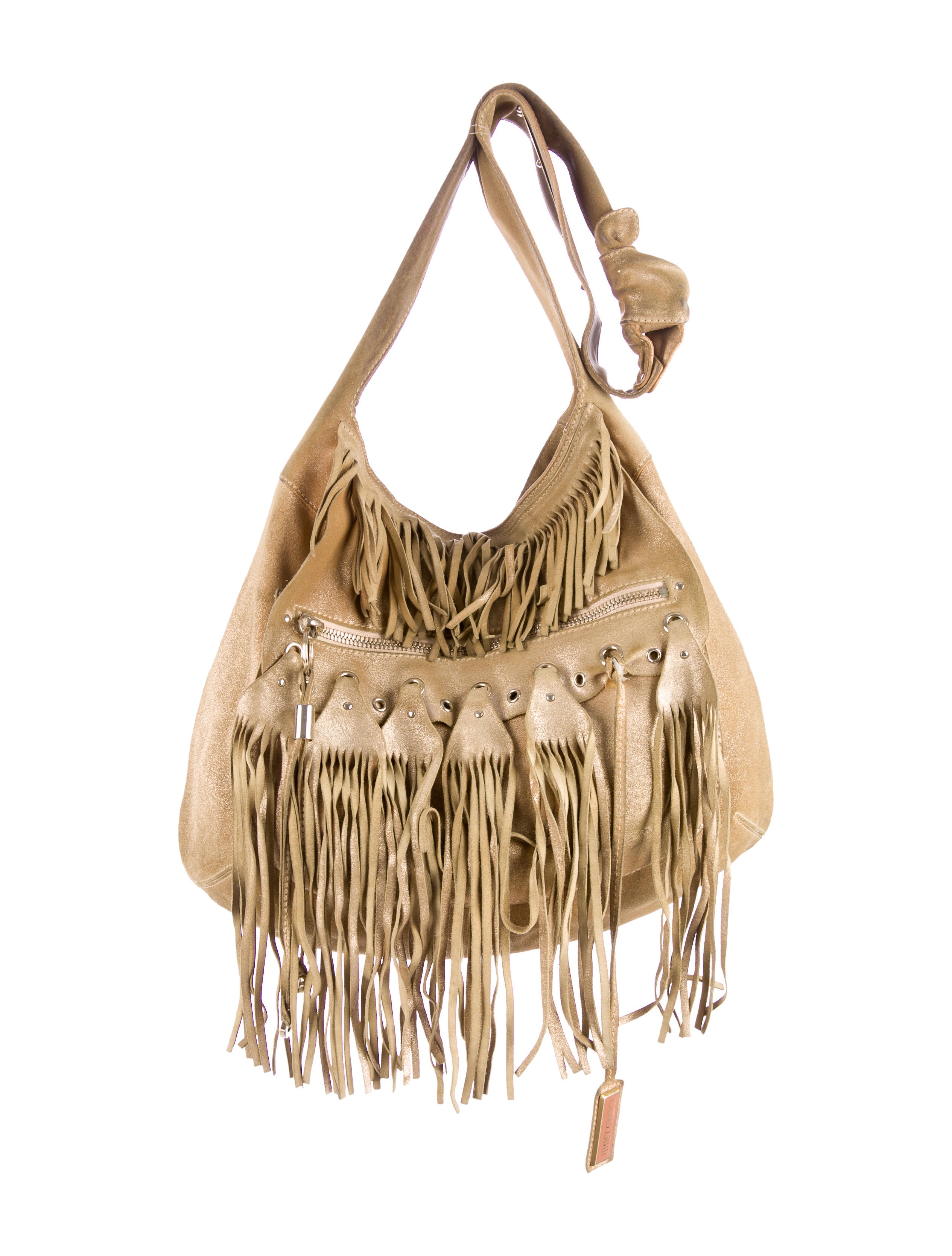 Jimmy Choo Fringe Hobo Bag Handbags JIM39105 The RealReal
