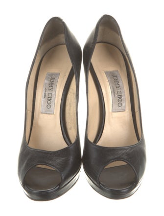 Jimmy Choo Leather Cutout Accent Sandals