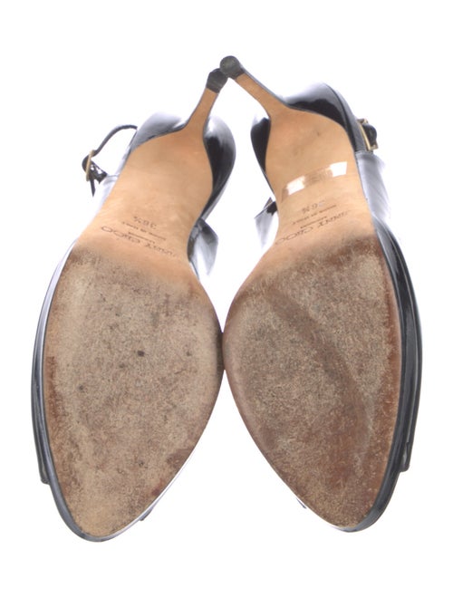 Jimmy Choo Patent Leather Animal Print Slingback Sandals