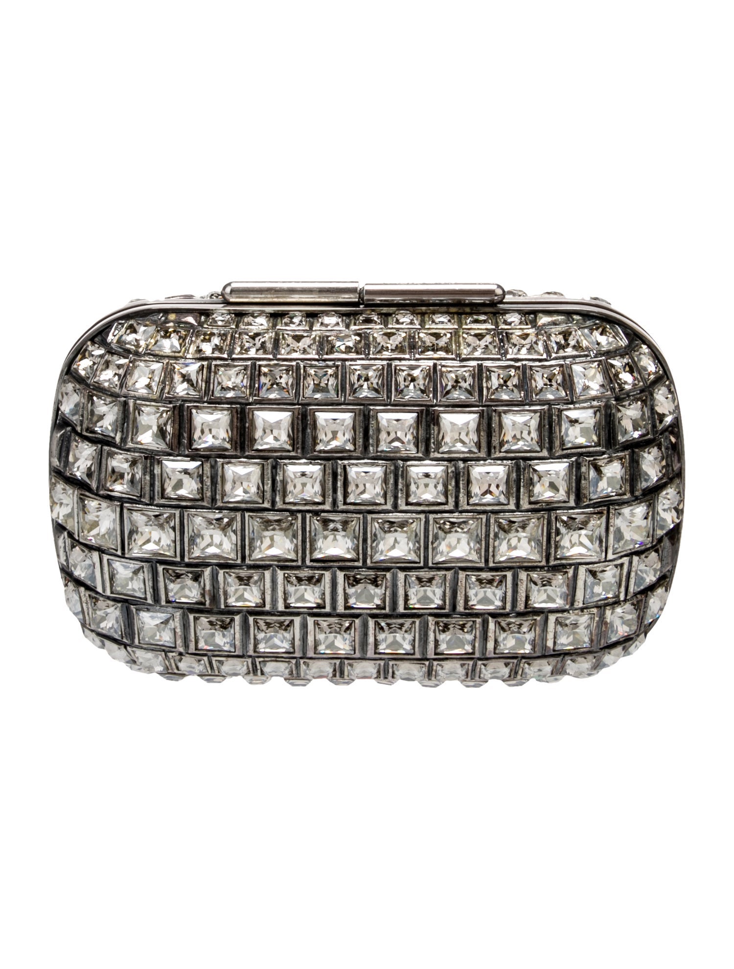 Jimmy Choo Crystal Embellished Evening Bag Metallic Evening Bags