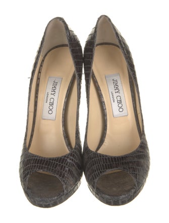 Jimmy Choo Leather Animal Print Pumps