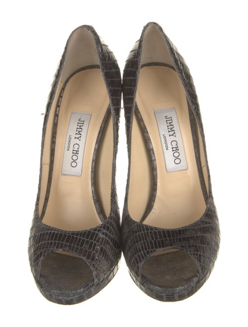 Jimmy Choo Leather Animal Print Pumps