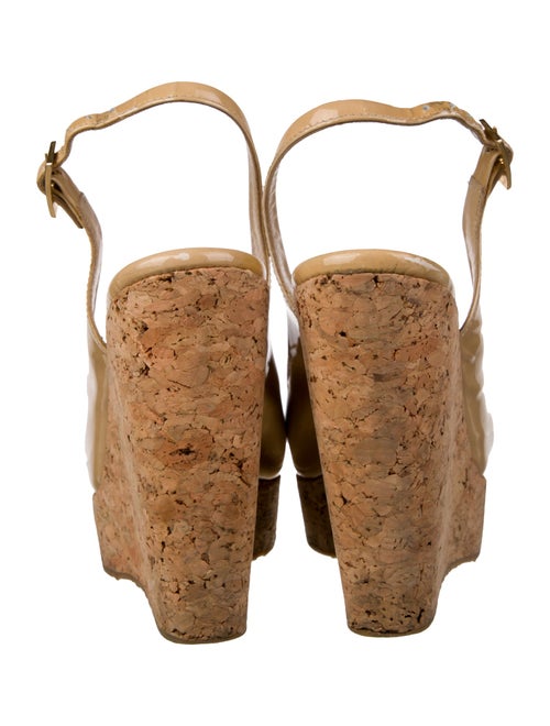 Jimmy Choo Patent Leather Animal Print Slingback Pumps