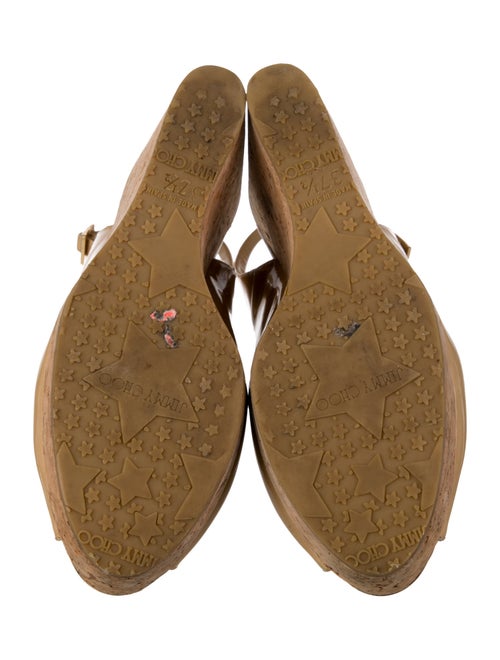 Jimmy Choo Patent Leather Animal Print Slingback Pumps