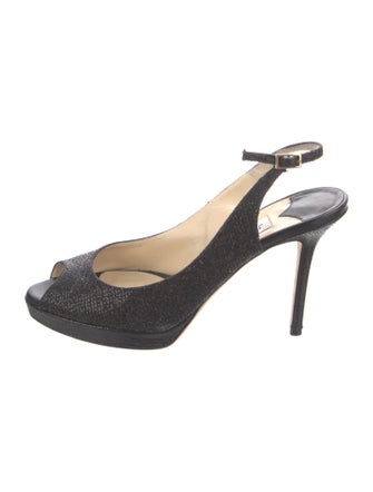 Jimmy Choo Glitter Accents Slingback Pumps