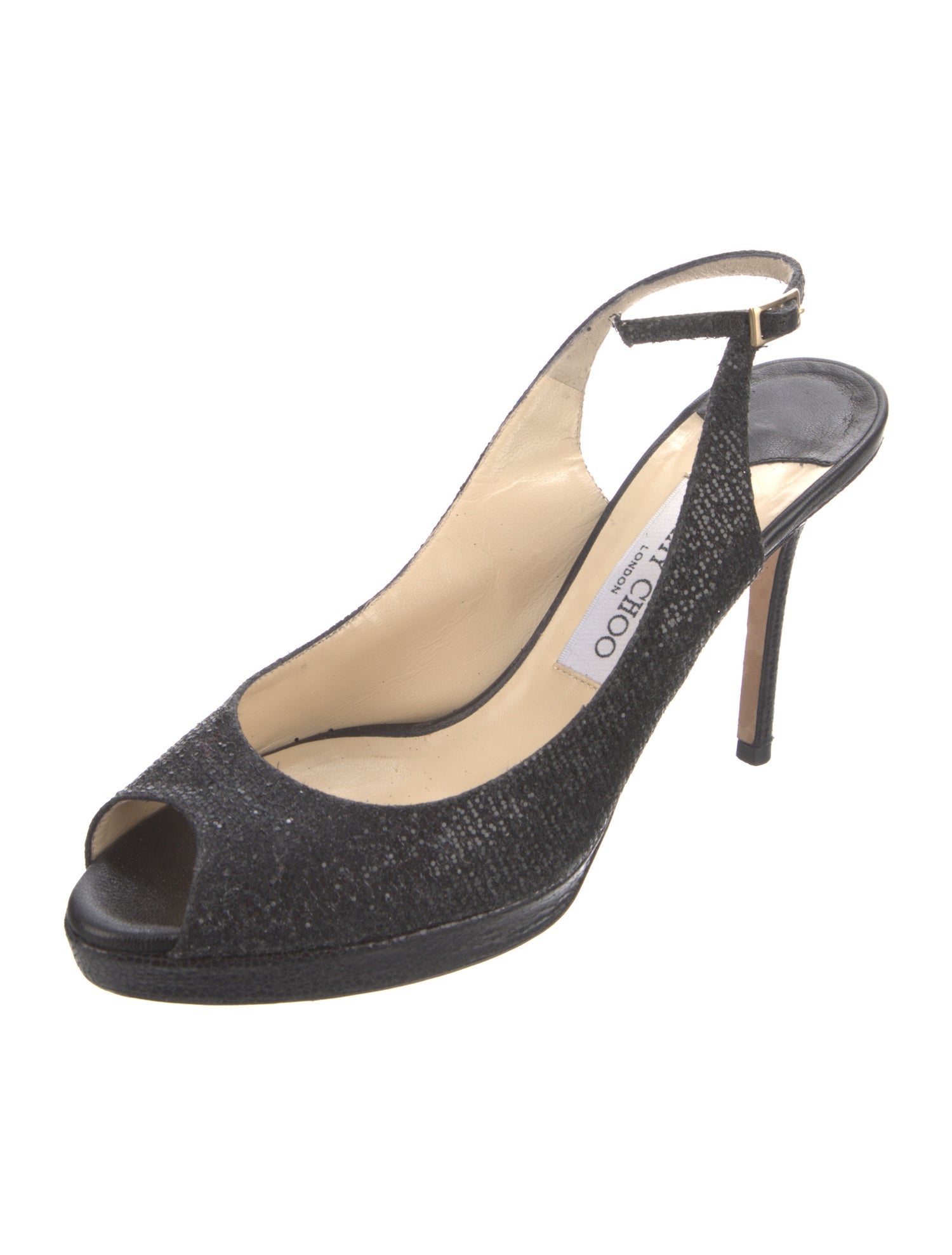 Jimmy Choo Glitter Accents Slingback Pumps