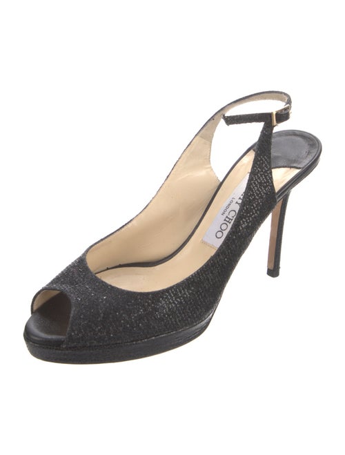 Jimmy Choo Glitter Accents Slingback Pumps