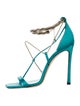 Jimmy Choo Satin Chain-Link Accents Sandals