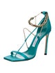 Jimmy Choo Satin Chain-Link Accents Sandals