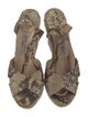Jimmy Choo Embossed Leather Animal Print Espadrilles