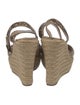 Jimmy Choo Embossed Leather Animal Print Espadrilles