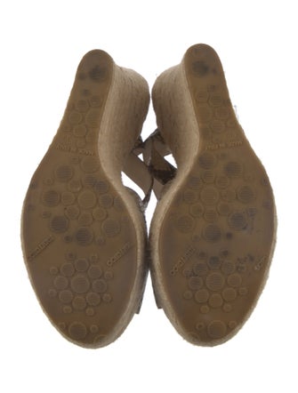 Jimmy Choo Embossed Leather Animal Print Espadrilles