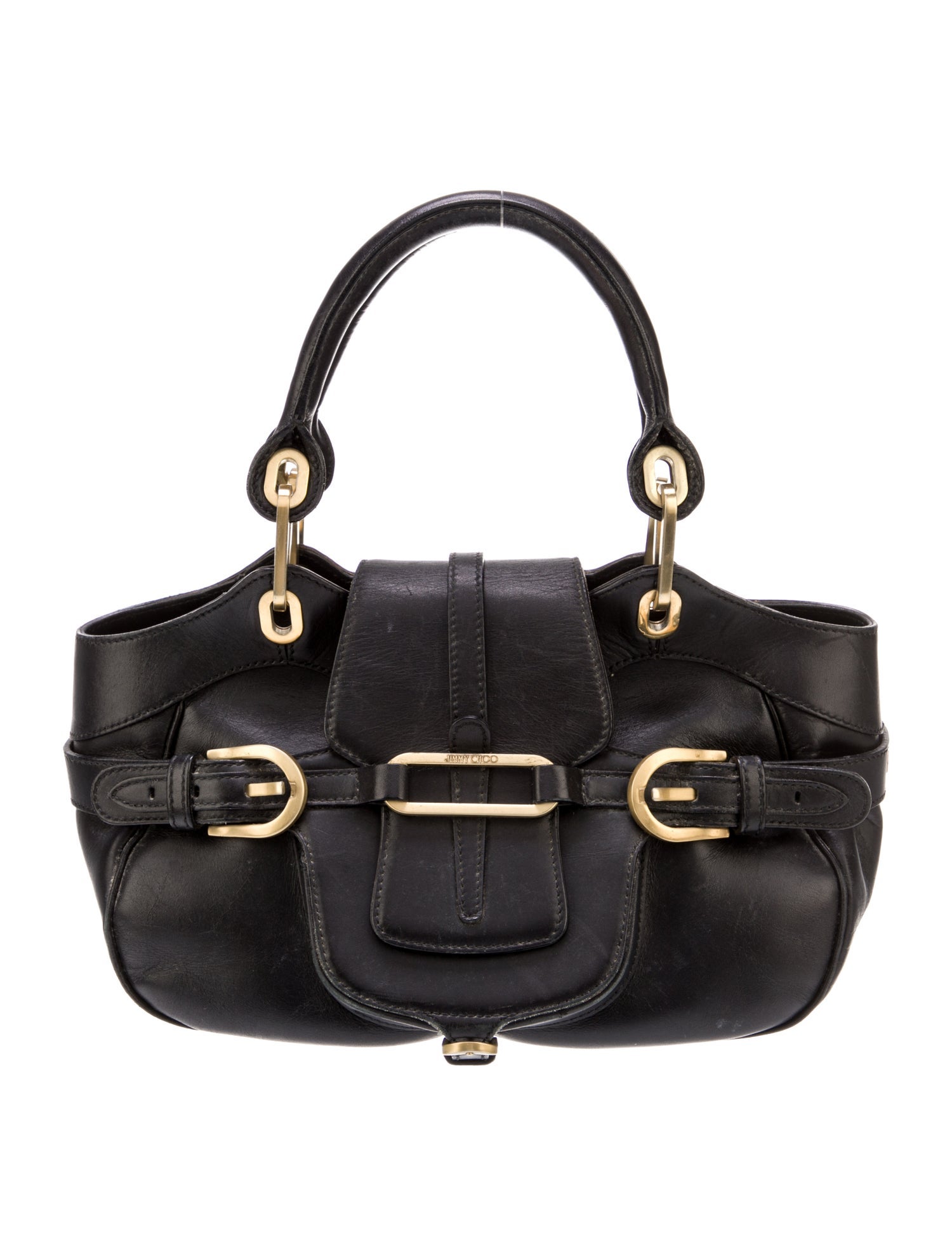 Jimmy Choo Tulita Leather Handle Bag Black Handle Bags, Handbags