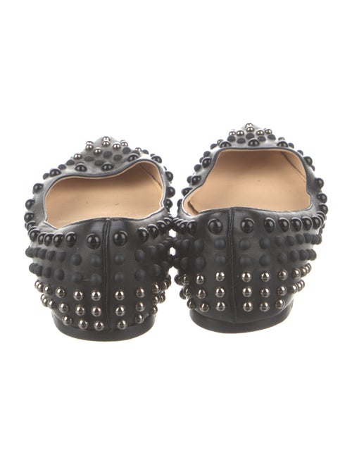 Jimmy Choo Leather Studded Accents Flats