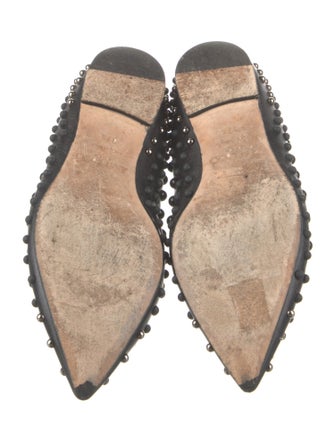 Jimmy Choo Leather Studded Accents Flats