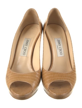 Jimmy Choo Embossed Leather Pumps